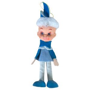 Napco Vintage Hugging Elves Elf Blue Japan 1950s 6 Inches Tall